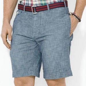 Mens Polo Kingsley Chambray Shorts sz 34